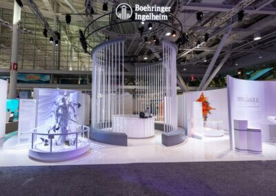 panoramic view of the exhibit floor
