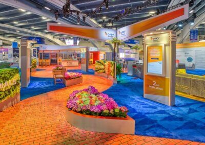 Boehringer Ingelheim OFEV exhibit floral arrangement