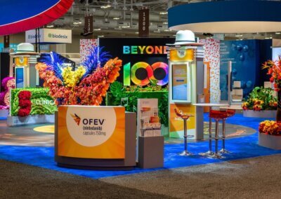 Boehringer Ingelheim exhibit floral arrangements