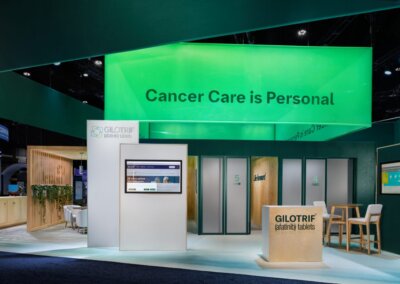 Exhibit booth displaying Cancer Care is Personal