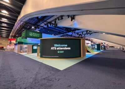 Boehringer Ingelheim exhibit welcom ATS attehndees