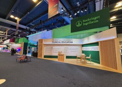 Boehringer Ingelheim ats exhibit booth patient and community