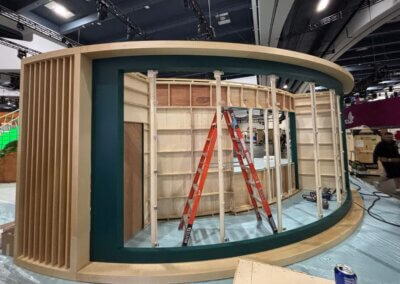 Boehringer Ingelheim setting up the exhibit