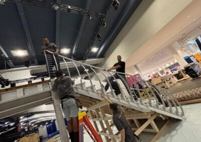 Boehringer Ingelheim setting up the exhibit at ATS