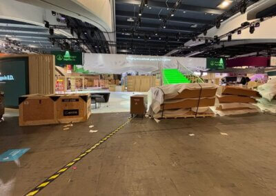 Boehringer Ingelheim setting up the exhibit