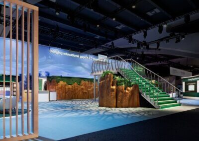 Boehringer Ingelheim’s exhibit at ATS stairs