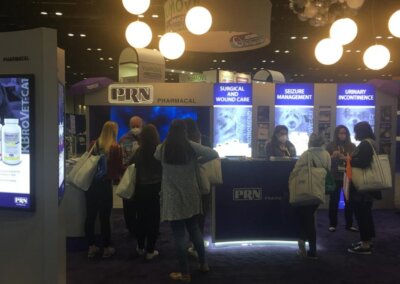visitors at PRN Pharmacal exhibit booth