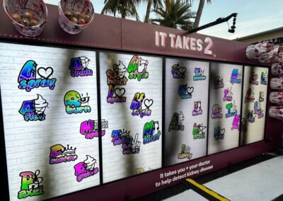 interactive wall with digital murals